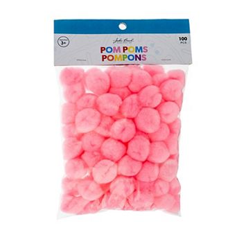 John Bead 1 in Small Fluffy Pom Poms, 100 ct