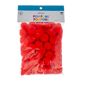 John Bead 1 in Small Fluffy Pom Poms, 100 ct