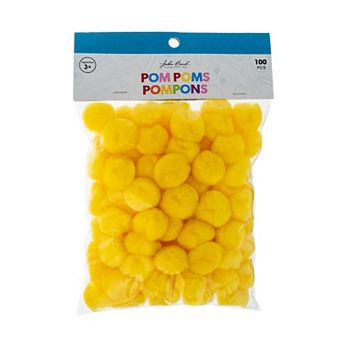 John Bead 1 in Small Fluffy Pom Poms, 100 ct