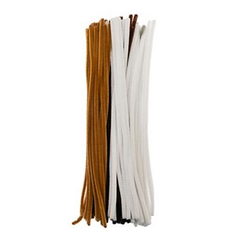 John Bead 12 in x 6mm Assorted Colors Fluffy Craft Pipe Cleaners Chenille Stems 100 ct
