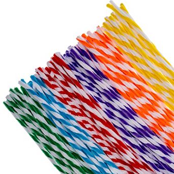 John Bead 12 in x 6mm Assorted Colors Fluffy Craft Pipe Cleaners Chenille Stems 100 ct
