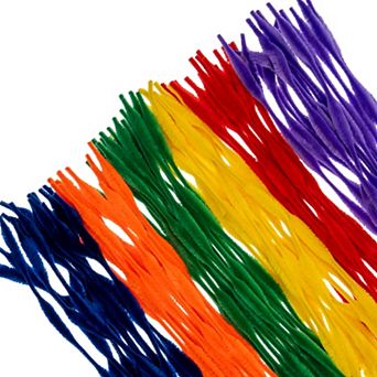 John Bead 12 in x 6mm Assorted Colors Fluffy Craft Pipe Cleaners Chenille Stems 100 ct
