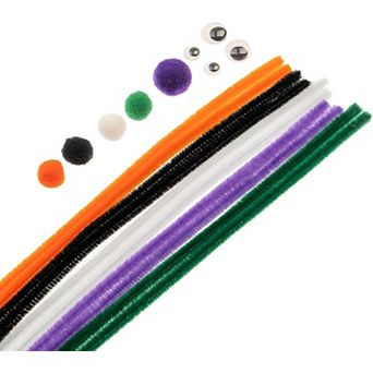 John Bead Assorted Colors Craft Combo Pack with Craft Pipe Cleaners Wiggly Eyes Pom Poms, 300 ct