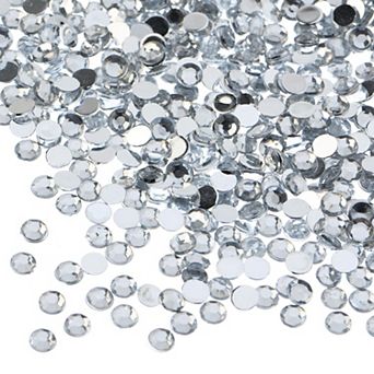 John Bead 2000 pc 4mm (SS16) Crystal Acrylic Round Flat Back Rhinestones for DIY Crafts
