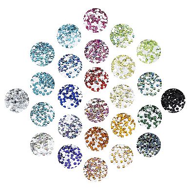 John Bead 2000 Pieces 4mm (SS16) Crystal Acrylic Round Flat Back Rhinestones for DIY Crafts