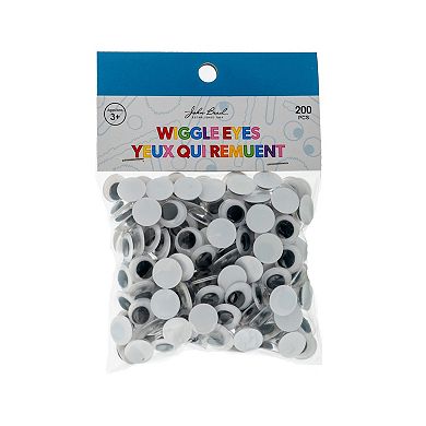 John Bead Black and White Wiggle Eyes for DIY Arts and Crafts