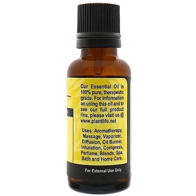 Plantlife Lemon Essential Oil 30ml - Aromatherapy