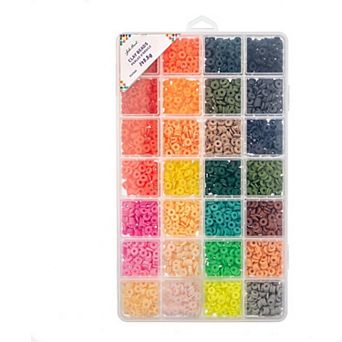 John Bead 6mm Assorted Polymer Clay Beads Box for DIY Crafts Jewelry Making Beading Kit, 148g