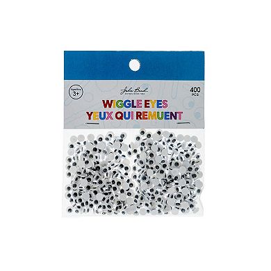 John Bead Black and White Wiggle Eyes for DIY Arts and Crafts