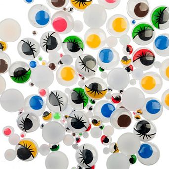 John Bead 20/10/6mm Assorted Wiggle Eyes Mix for DIY Arts and Crafts 153 ct