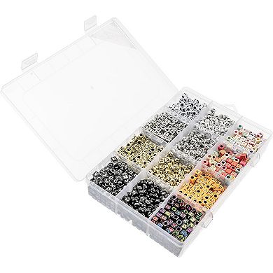 John Bead Assorted Alphabet Letter Bead Box for DIY Crafts Jewelry Making Beading Kit, 2160pcs