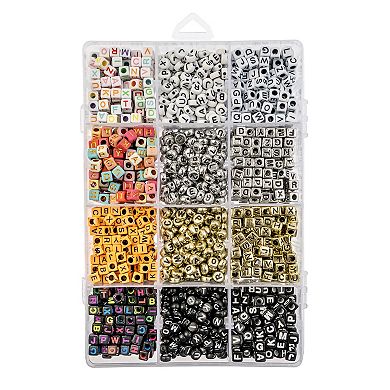 John Bead Assorted Alphabet Letter Bead Box for DIY Crafts Jewelry Making Beading Kit, 2160pcs