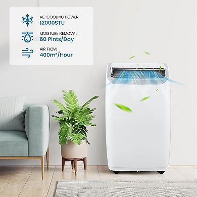 Portable Air Conditioners 12000 BTU, Remote Control AC with 24H Timer, Low Noise Energy Saving Unit