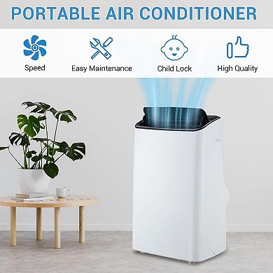 Portable Air Conditioner,14000 BTU 3in1 AC Unit,Cools Up to 750 Sq.Ft,Quiet Cooling <52dB,24H Timer