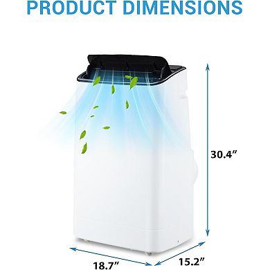 Portable Air Conditioner,14000 BTU 3in1 AC Unit,Cools Up to 750 Sq.Ft,Quiet Cooling <52dB,24H Timer