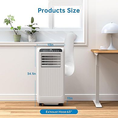 Portable Air Conditioners 8000 BTU,Remote Control AC with Timer,Low Noise Energy Saving Cooling Unit