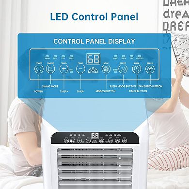 Portable Air Conditioners 8000 BTU,Remote Control AC with Timer,Low Noise Energy Saving Cooling Unit