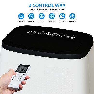 Portable Air Conditioner with Cooling,Dehumidifier,Fan Functions,14000 BTU Standing Cooling