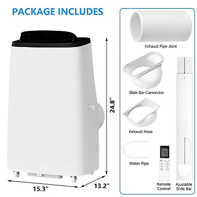 Portable Air Conditioner with Cooling,Dehumidifier,Fan Functions,14000 BTU Standing Cooling