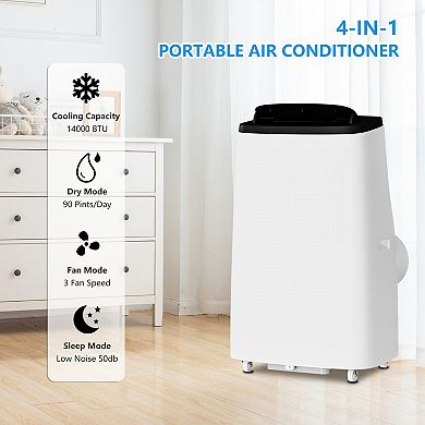 Portable Air Conditioner with Cooling,Dehumidifier,Fan Functions,14000 BTU Standing Cooling