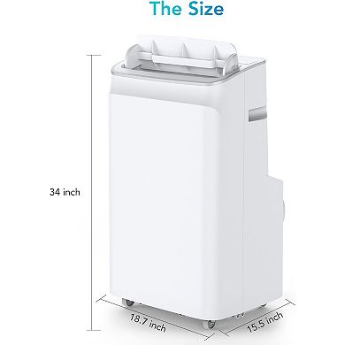 12000 BTU Portable Air Conditioner Portable AC Unit，Garage Cooling Compact Standing Air Conditioner