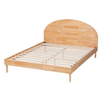 Baxton Studio Denton Platform Bed Frame with Curved Headboard