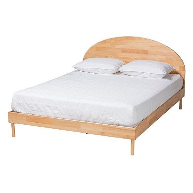 Baxton Studio Denton Platform Bed Frame with Curved Headboard