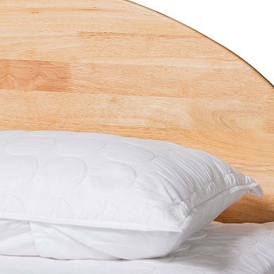 Baxton Studio Denton Platform Bed Frame with Curved Headboard