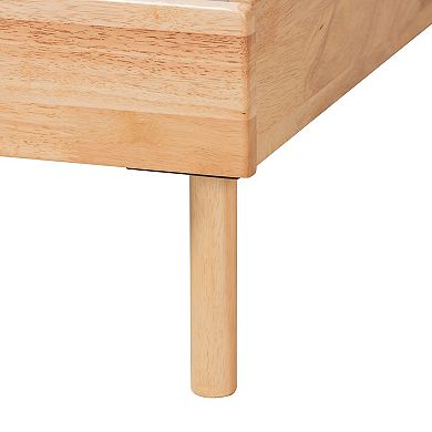 Baxton Studio Denton Platform Bed Frame with Curved Headboard