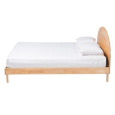 Baxton Studio Denton Platform Bed Frame with Curved Headboard