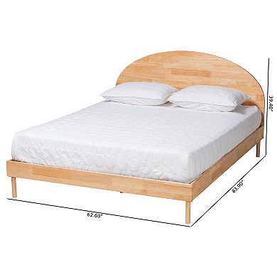 Baxton Studio Denton Platform Bed Frame with Curved Headboard