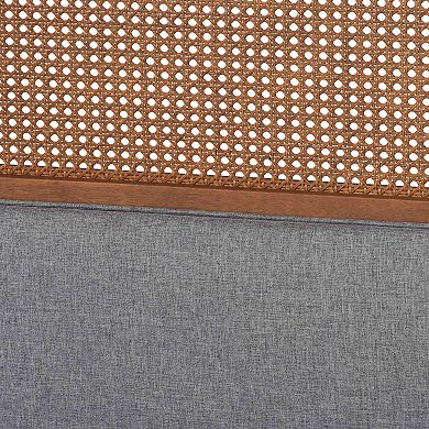 Baxton Studio Irina Platform Bed with Upholstered Headboard