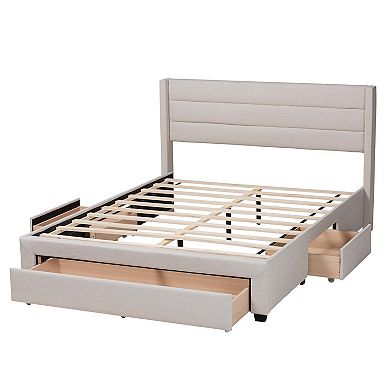 Baxton Studio Braylon Storage Platform Bed