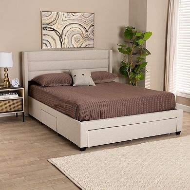 Baxton Studio Braylon Storage Platform Bed
