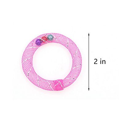 Interactive Mesh Cat Toy Rings with Bell Colorful Lightweight Cat Toys for Indoor Cats 6 Pack