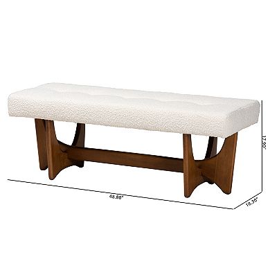 Baxton Studio Theo Upholstered Bench