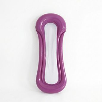 Inflatable Pool Lounge Float with Contoured Reclining Design