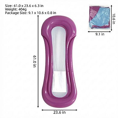 Inflatable Pool Lounge Float with Contoured Reclining Design