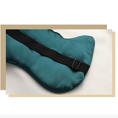 Cat Embroidered Silk Sleep Mask Adjustable Strap Soft Eye Mask for Travel Nap Night Sleep Light