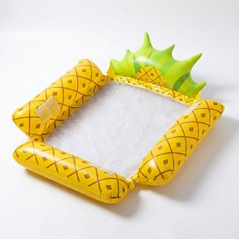 Inflatable Pool Hammock Float with Mesh Center and Pillow Headrest Floating Lounge