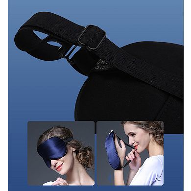 Silk Sleep Mask Soft Eye Mask Adjustable Strap Light Blocking Sleeping Eye Cover for Night Sleep