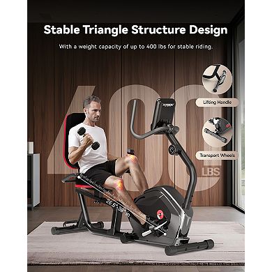 HARISON Recumbent Exercise Bike for Home, Magnetic Stationary Bikes with Bluetooth(HRK-B12)