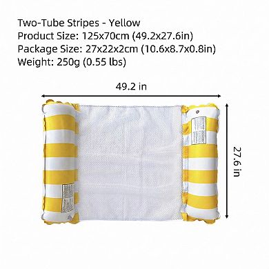 Inflatable Pool Hammock Float Lounge with Mesh Seat and Headrest for Swimming Pool Water Relaxation