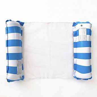 Inflatable Pool Hammock Float Lounge with Mesh Seat and Headrest for Swimming Pool Water Relaxation