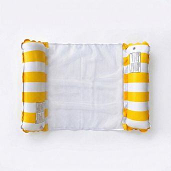 Inflatable Pool Hammock Float Lounge with Mesh Seat and Headrest for Swimming Pool Water Relaxation