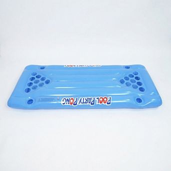 Inflatable Pool Party Pong Game Float with Cup Holders Floating Drinking Game for Pool Parties