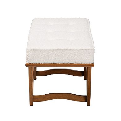 Baxton Studio Chenoa Upholstered Bench with Wood Base