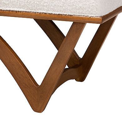 Baxton Studio Chenoa Upholstered Bench with Wood Base