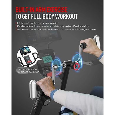 HARISON Recumbent Exercise Bikes, 400 lbs Capacity with Arm Exerciser (HRK-B8ARE)