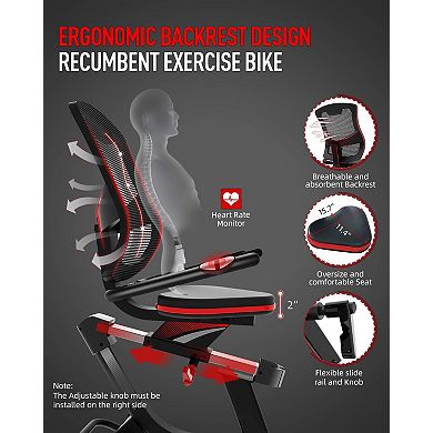 HARISON Recumbent Exercise Bikes, 400 lbs Capacity with Arm Exerciser (HRK-B8ARE)